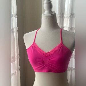 No Boundaries Hot Pink Lace Bandeau
